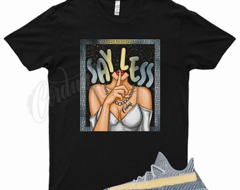 Black " SHHH " T Shirt to match Yeezy 350 Ash Blue by Kicks Matched 380 450 500 700