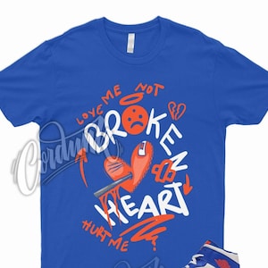 BROKEN T Shirt to Match 1 Mid Game Royal Blue Phantom Rush Orange Knicks Wheaties Dunk