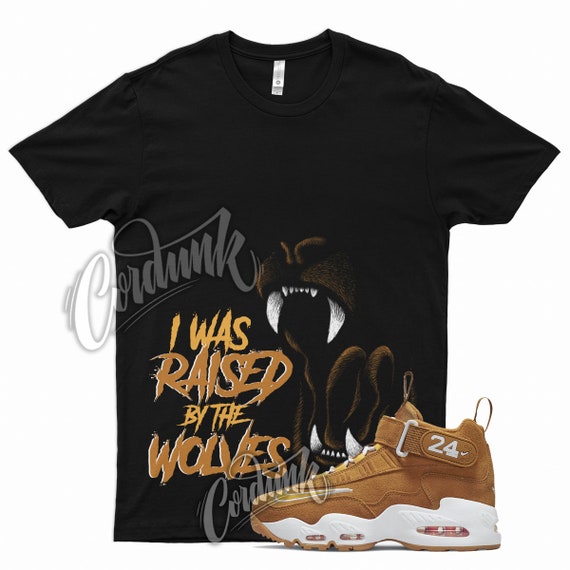 Black WOLVES T Shirt for N Air Griffey Max Wheat Golden