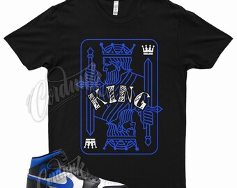 Black Royal Toe 1s Shirt Black KING T Shirt For Air Jordan Mid