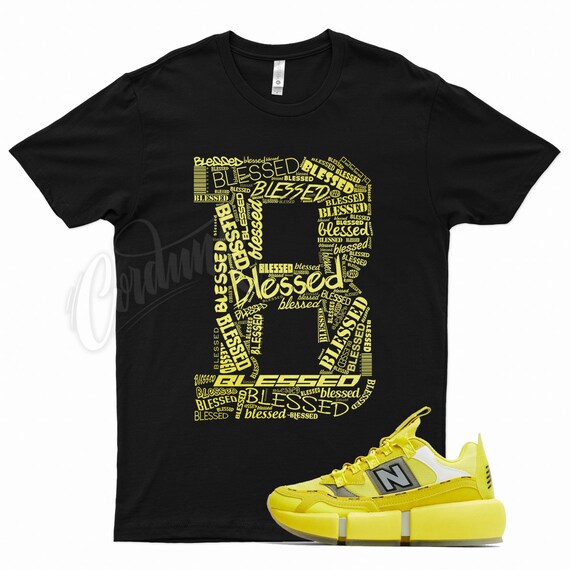 Black BLESSED T Shirt for New Balance Vision Racer Jaden Smith