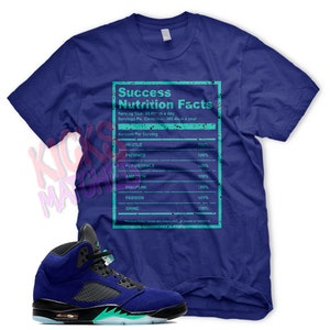 Grape &quot; SUCCESS FACTS &quot; T Shirt to match Jordan 5 Alternate Grape by Kicks Matched