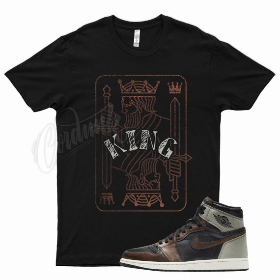 Black KING T Shirt to Match Jordan Patina Light Army Sail