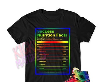 Black " SUCCESS " T Shirt to match Jordan 1 J Balvin Tie Dye Rainbow Be True Multi Color by Kicks Matched