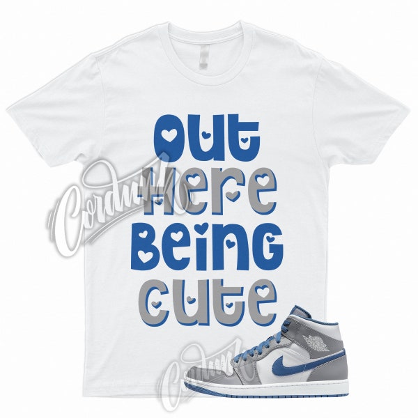 CUTE T Shirt for 1 Mid True Blue Cement Shadow Grey 3 Low High Dunk Air Force