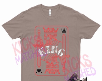 Taupe " KING " T Shirt to match Jordan 4 Taupe Haze by Kicks Matched