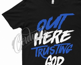 Retro 1 Reimagined T Shirt Game High OG Royal Blue University Hyper Varsity TG