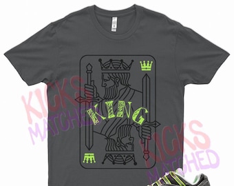 Grey " KING " T Shirt to match N Air Max 95 NDSTRKT Neon 4 Charcoal Smoke Grey by Kicks Matched