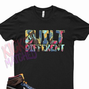 Black " BUILT DIFFERENT " T Shirt to match Jordan 1 Tokyo BioHack by Kicks Matched