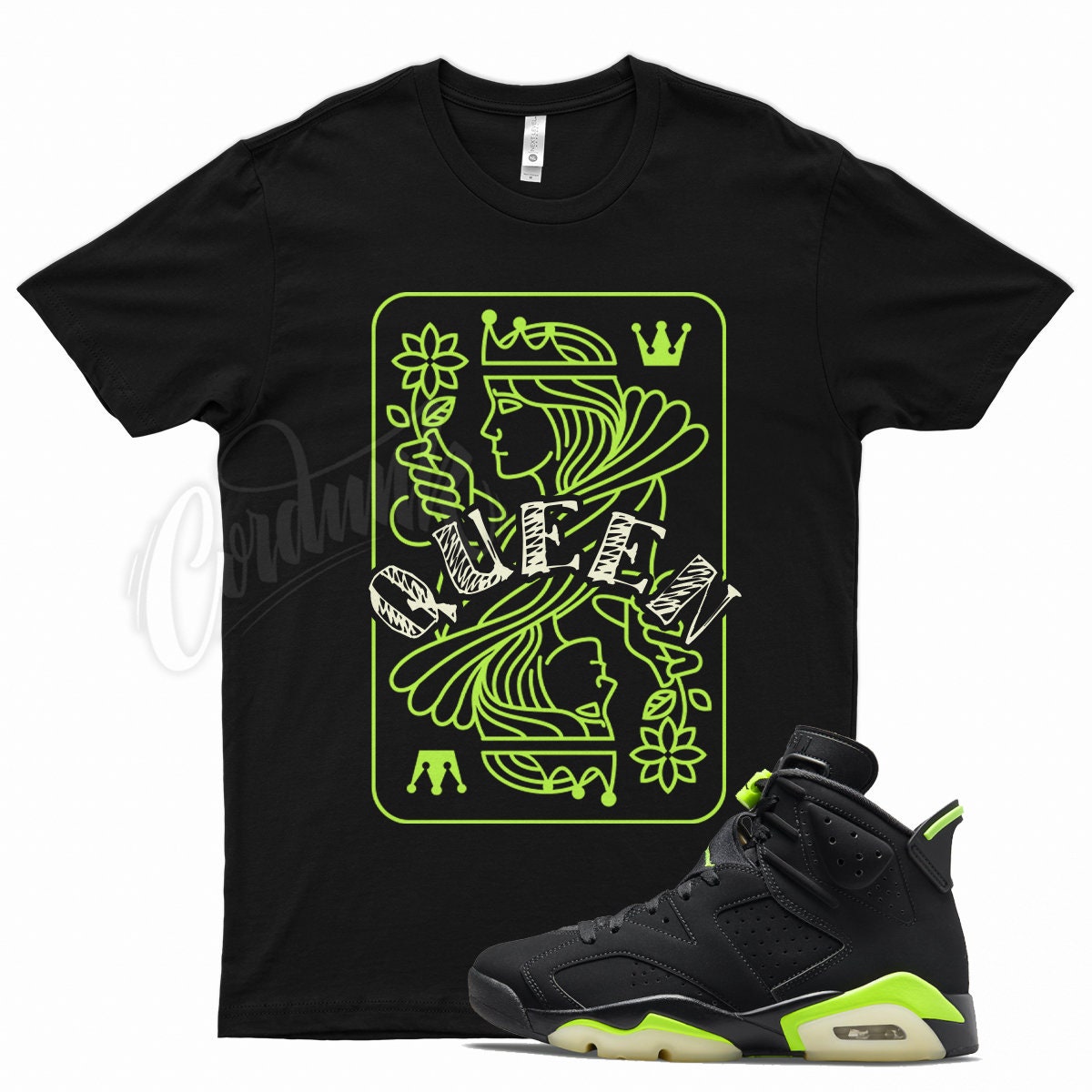 black and green jordan 6 shirt