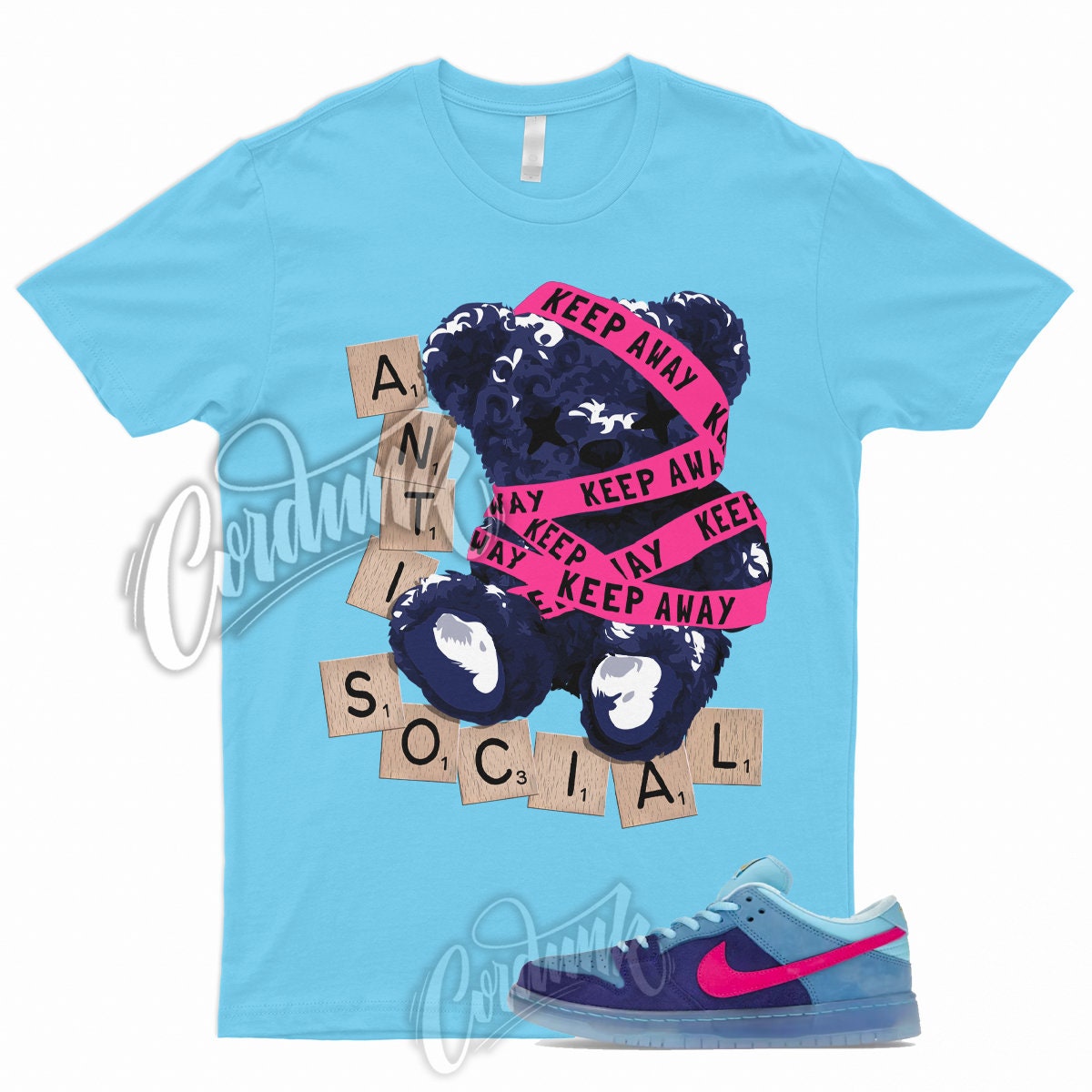 ANTI T Shirt to Match Dunk Low SB Run The Jewels Deep Royal Blue Active Pink Chill 1 FAST Shipping!