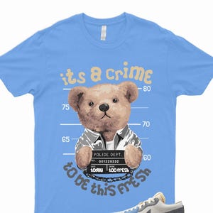 CRIME T Shirt to Match 1 Low SE Tokyo Vintage Dutch Blue Smoke Grey Sail UNC University Japan Dunk