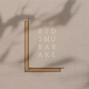 Cartão Eid Mubarak Ramadan Moon Dove