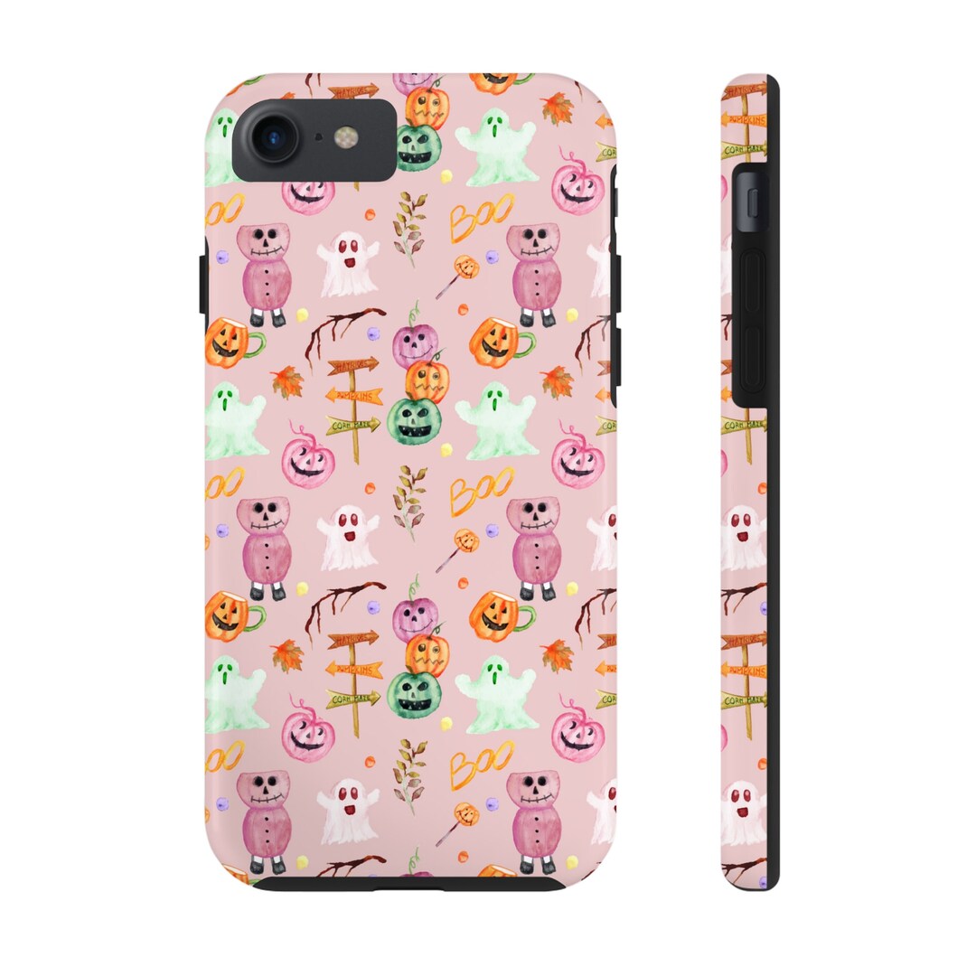 Halloween iPhone Case Phone Case Halloween Case Pink Etsy
