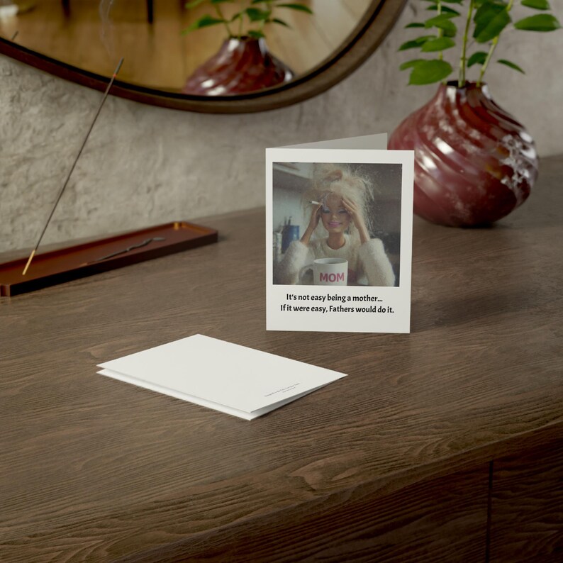 Lustige Muttertagskarte, sarkastischer Mom Humor, überreizte Puppengruß Bild 7