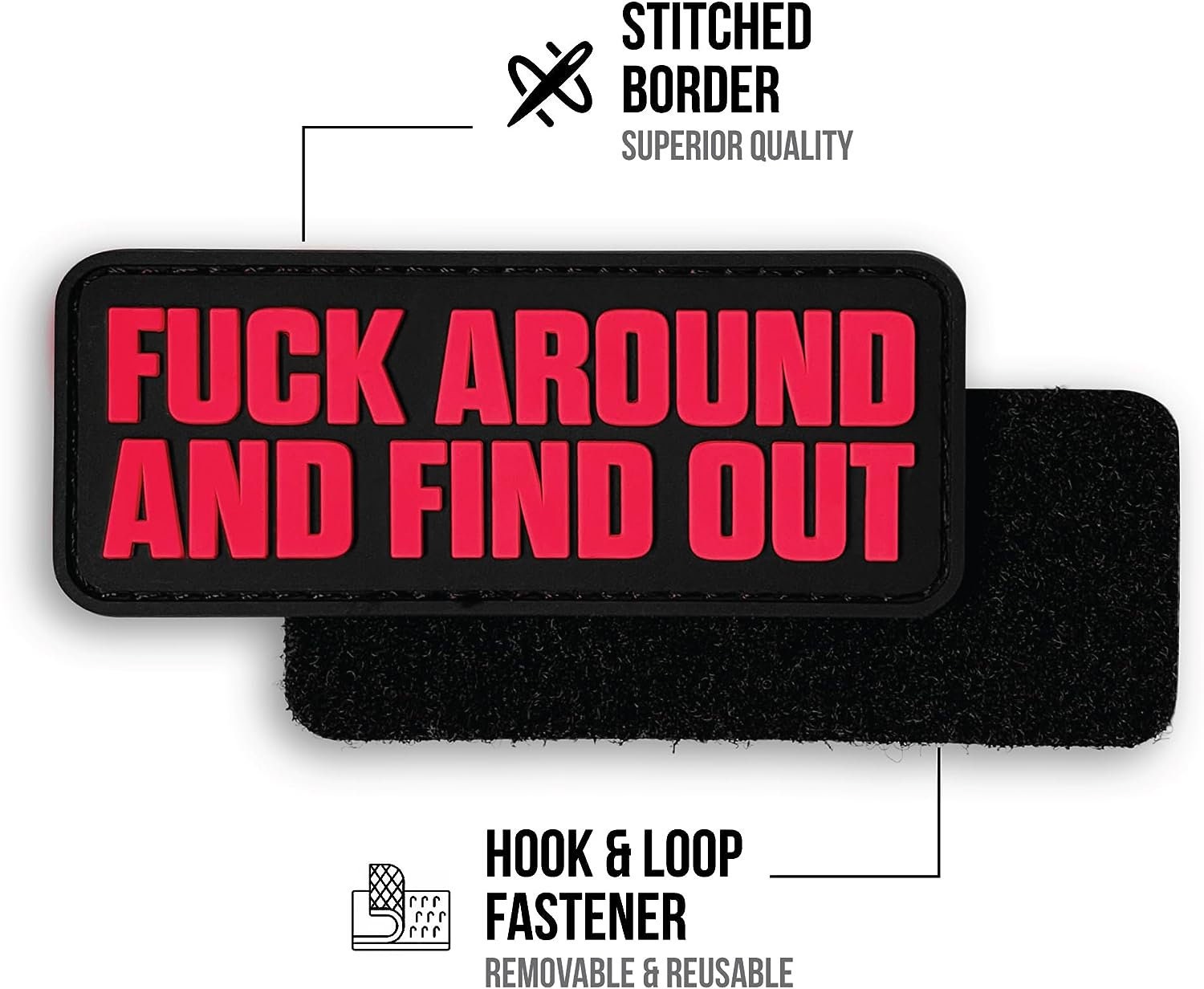 Fuck Around and Find Out PVC Patch, FAFO Morale Patch for