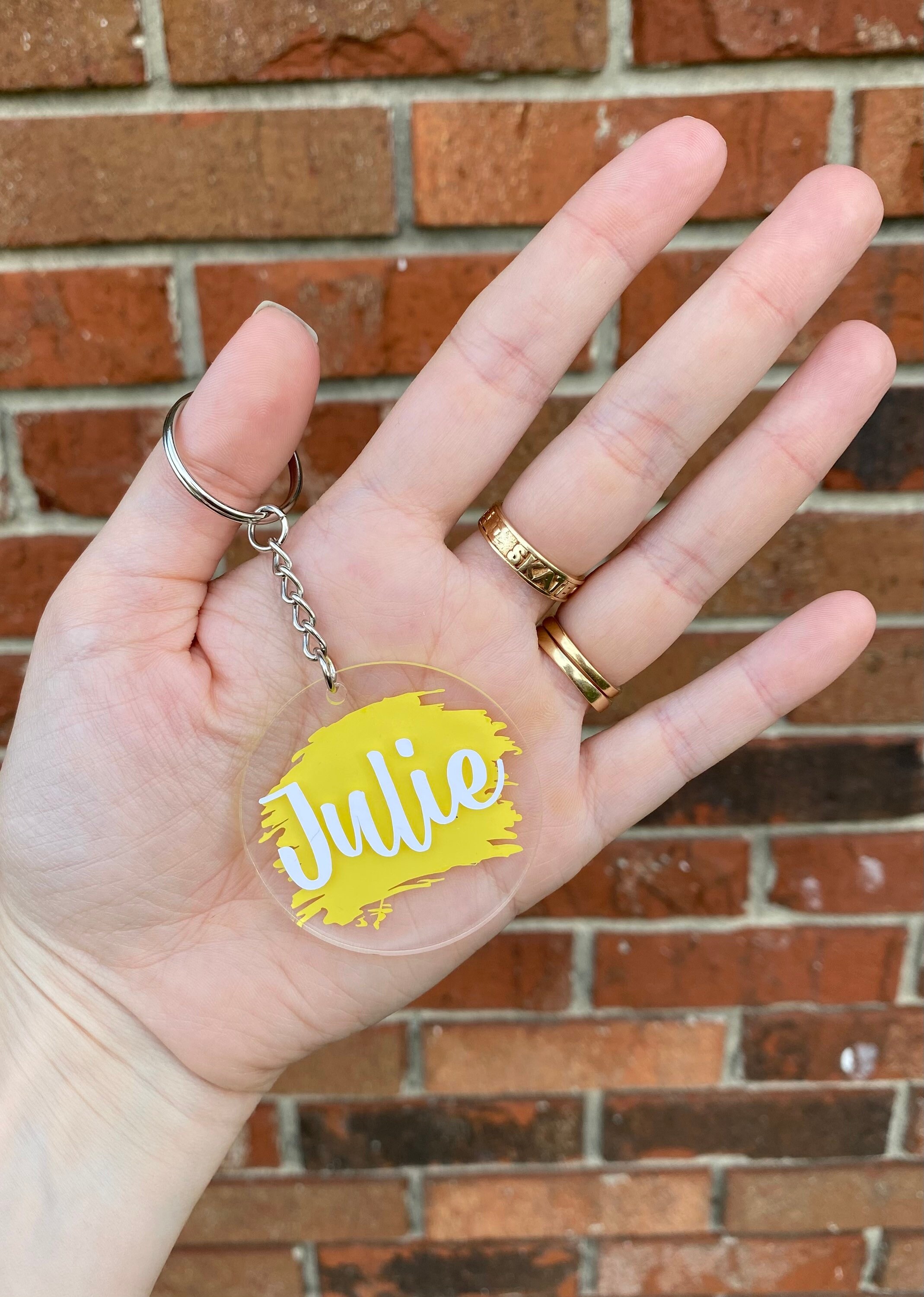 Personalized Acrylic Keychain Etsy