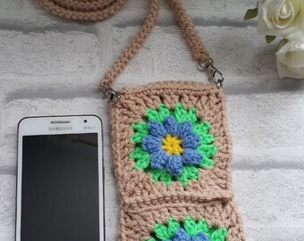 Daisy Flower Handmade Phone Bag Crossbody Phone Pouch
