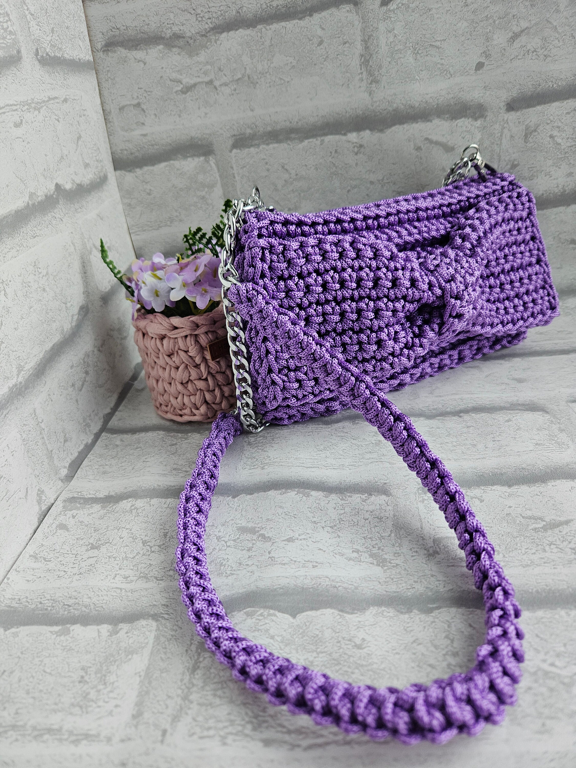 Sac à Main Fait Main Au Crochet - Sac De Demoiselle D'honneur Ou Accessoire Chic - Style Unique