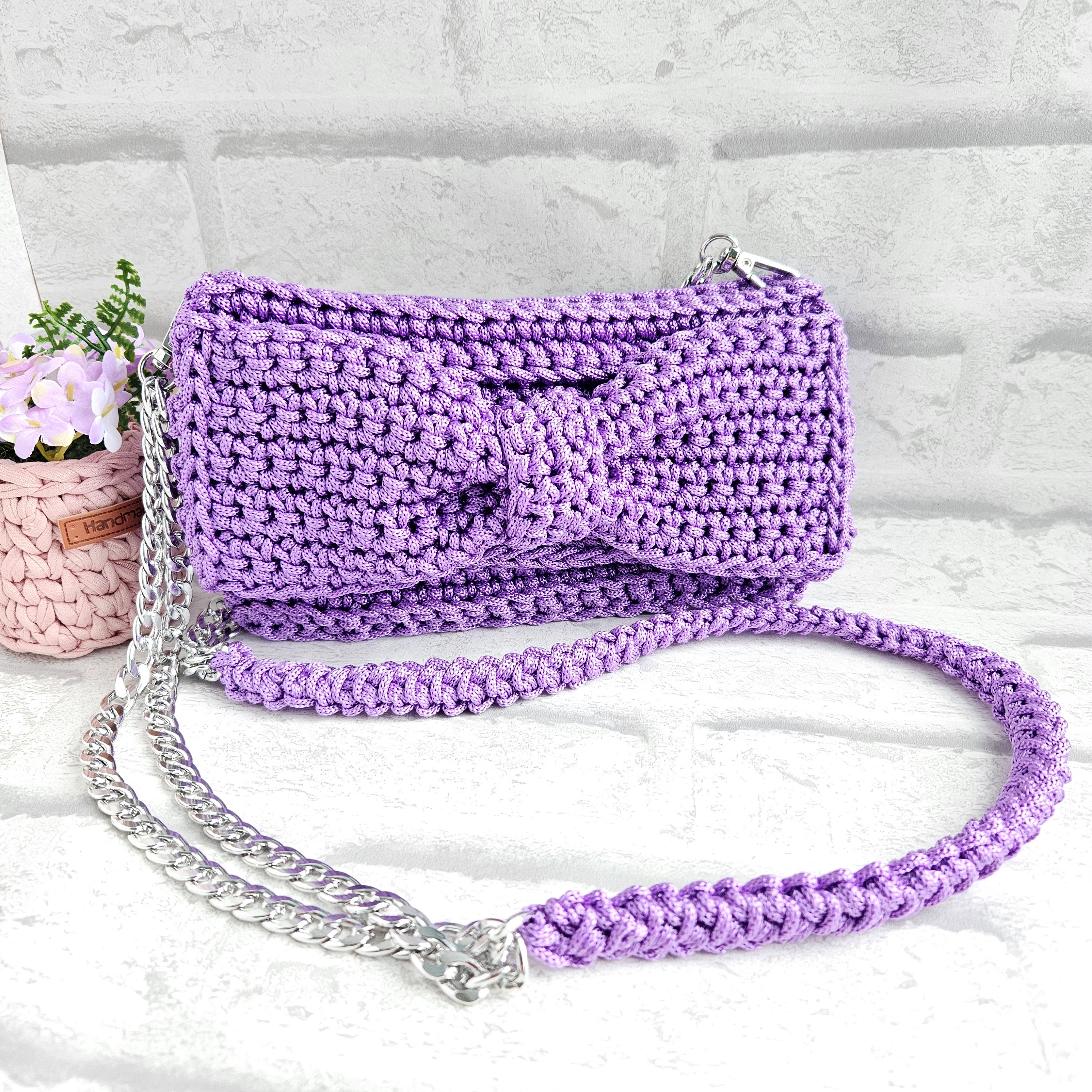 Sac à Main Crochet Fait Main - Sac De Demoiselle D’honneur Ou Accessoire Bohème Chic