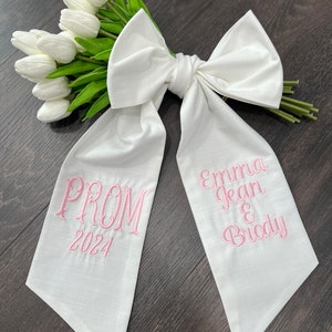 PROM Bouquet Sash with Name, Custom Prom Ribbon, Prom Bouquet Sash, School Spirit Bow image 10