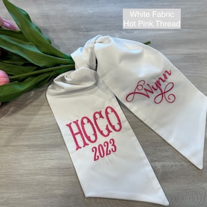 HOCO Bouquet Sash With Name, Custom Homecoming Ribbon, Homecoming ...