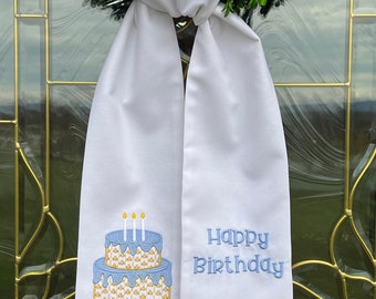 Happy Birthday Wreath Sash, Wreath Bow, Birthday Decoration, Birthday Celebration