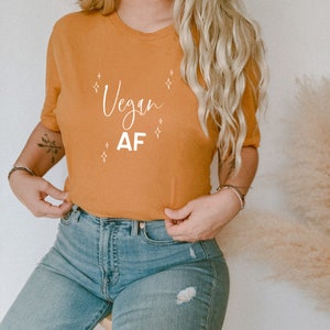 Vegan AF Unisex T-Shirt | Vegan T-Shirt | Vegan Apparel | Unisex T-Shirt | Plant-Based Apparel | Cotton T-Shirt