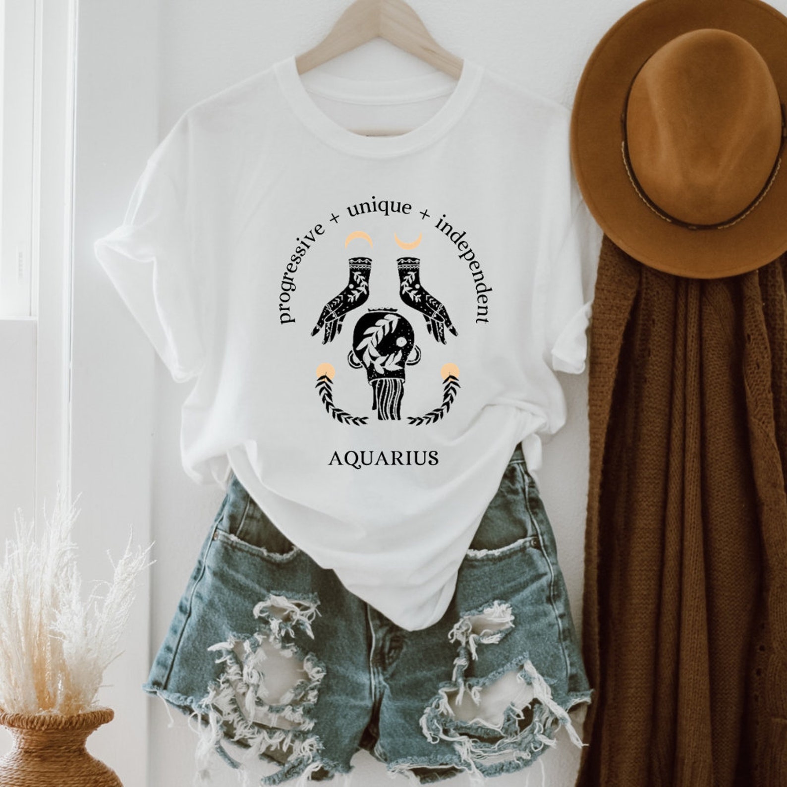 Aquarius Zodiac Polynesian Hawaiian Shirt Unique Style - Gold LT8