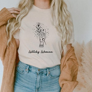 Witchy Woman T-Shirt | Boho T-Shirt | Boho Apparel | Witch T-Shirt | Witch Apparel | Cotton T-Shirt | Witch Gift | Women&#39;s Gift