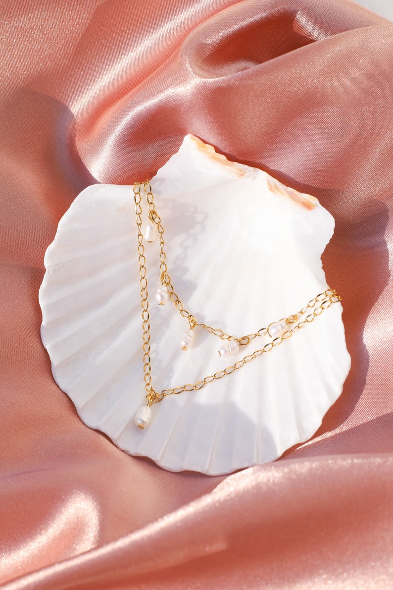 Dainty Freshwater Pearl Necklace Set The Kelly