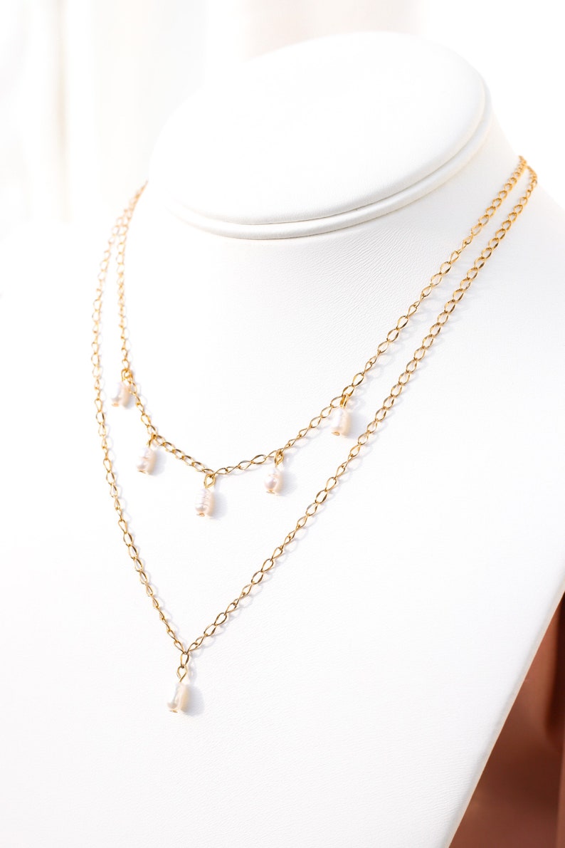 Dainty Freshwater Pearl Necklace Set The Kelly