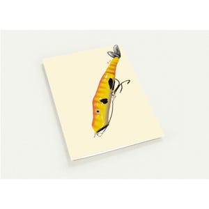 Yellow Fishing Lure Cards, Pack of 10