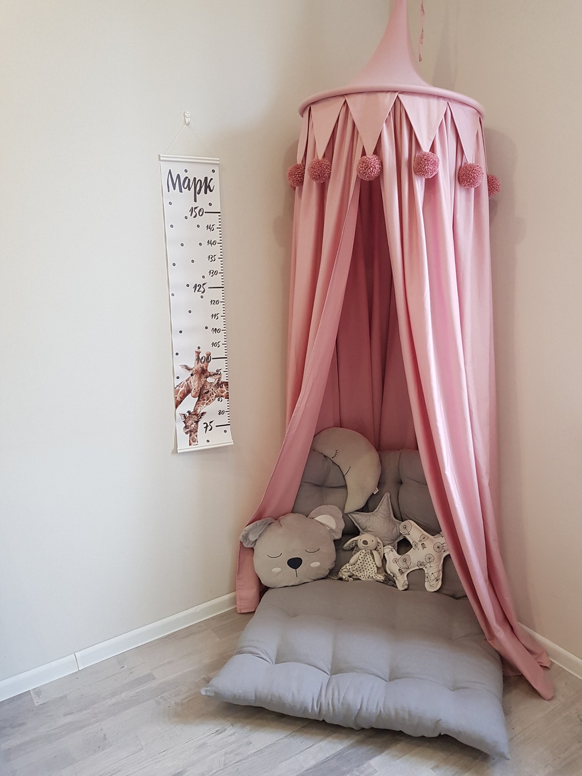 Pink Cotton Bed Canopy / Baby Room Canopy / Canopy / Baby Crib Etsy