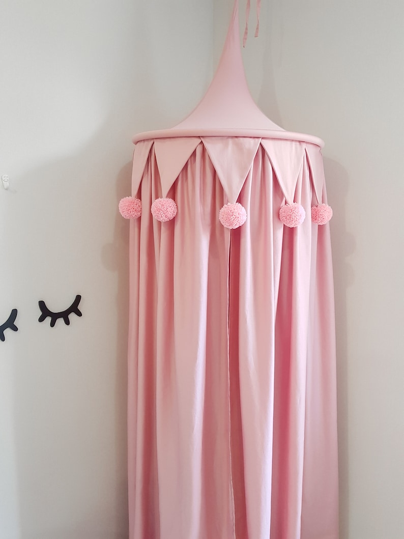 Pink Cotton Bed Canopy / Baby Room Canopy / Canopy / Baby Crib Etsy