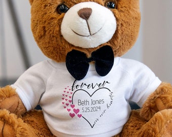 Memory Teddy Bear, Personalised Memorial Keepsake Gift | In Memory Sympathy Present, Bereavement Photo Teddy | Memorial Gift, Teddy Bear