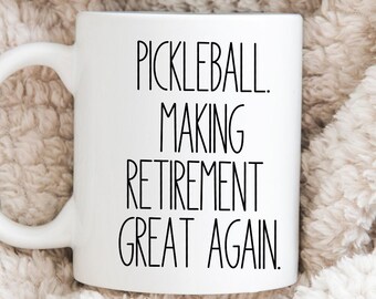 Pickleball Mug, Retirement Gift, Funny Mug, Pickleball Lover, Pickleball Gifts for Grandma Grandpa