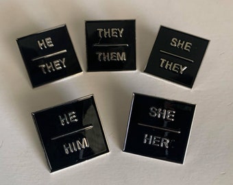 Pronoun Pin  - Non Binary - they/them, he/they, she/they, he/him, she/her