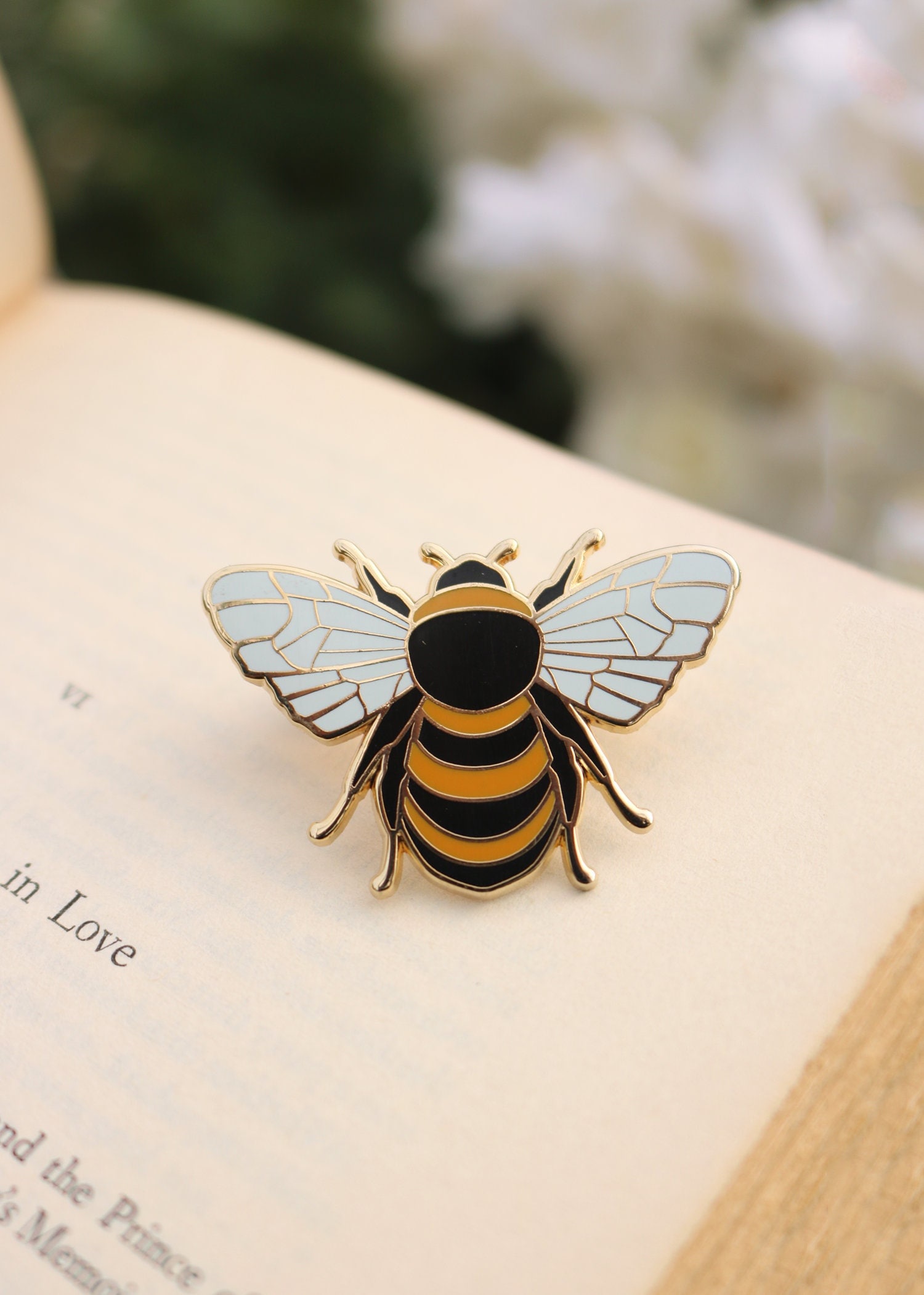 Honey Bee Enamel Pin Etsy