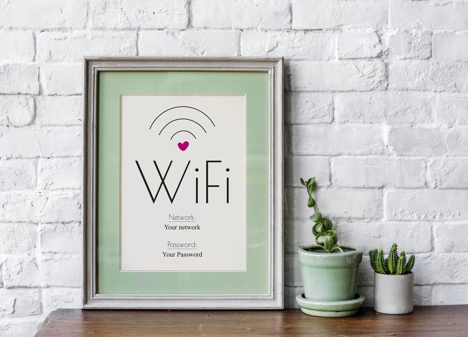Wifi Sign Wifi Password Sign Wifi Printable Editable 5 - Etsy España