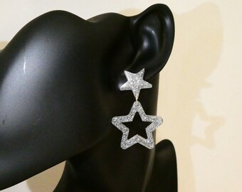 Sparkling Star Earrings| Handmade earrings| Resin jewellery| Celestial earrings