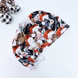 Euro scrub cap for women, European surgical hat with satin lined by Paradise Caps.