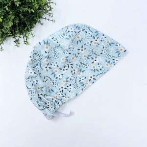Chamomile Euro Scrub Cap for Women, Summer euro style surgical cap with satin Lined by Paradise Caps.