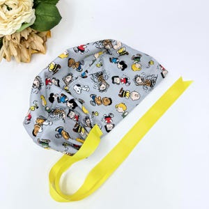 Euro scrub cap with ties by Paradise Caps. Funny dog Scrub Cap for Women, European Surgical cap with Satin Lined Option. Euro plus style