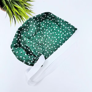 FREEFALL Euro PLUS style with ties Scrub Cap for Women, European Surgical cap with Satin Lined Option.