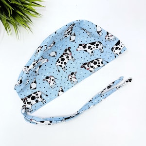 Farm Men&#39;s Scrub Hat. Cow Surgical scrub cap by ParadiseCaps.