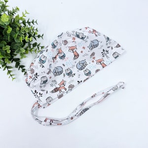 Bonnet de chirurgie renards, bonnet de gommage amusant. Casquette chirurgicale unisexe. Bouchon de gommage dentaire, Bouchon de gommage médical