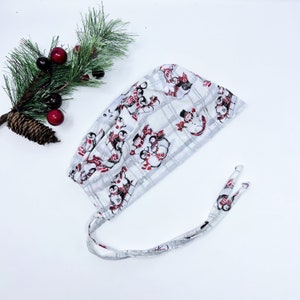 Christmas Surgical Cap. Snowmen scrub Cap, Christmas men scrub cap