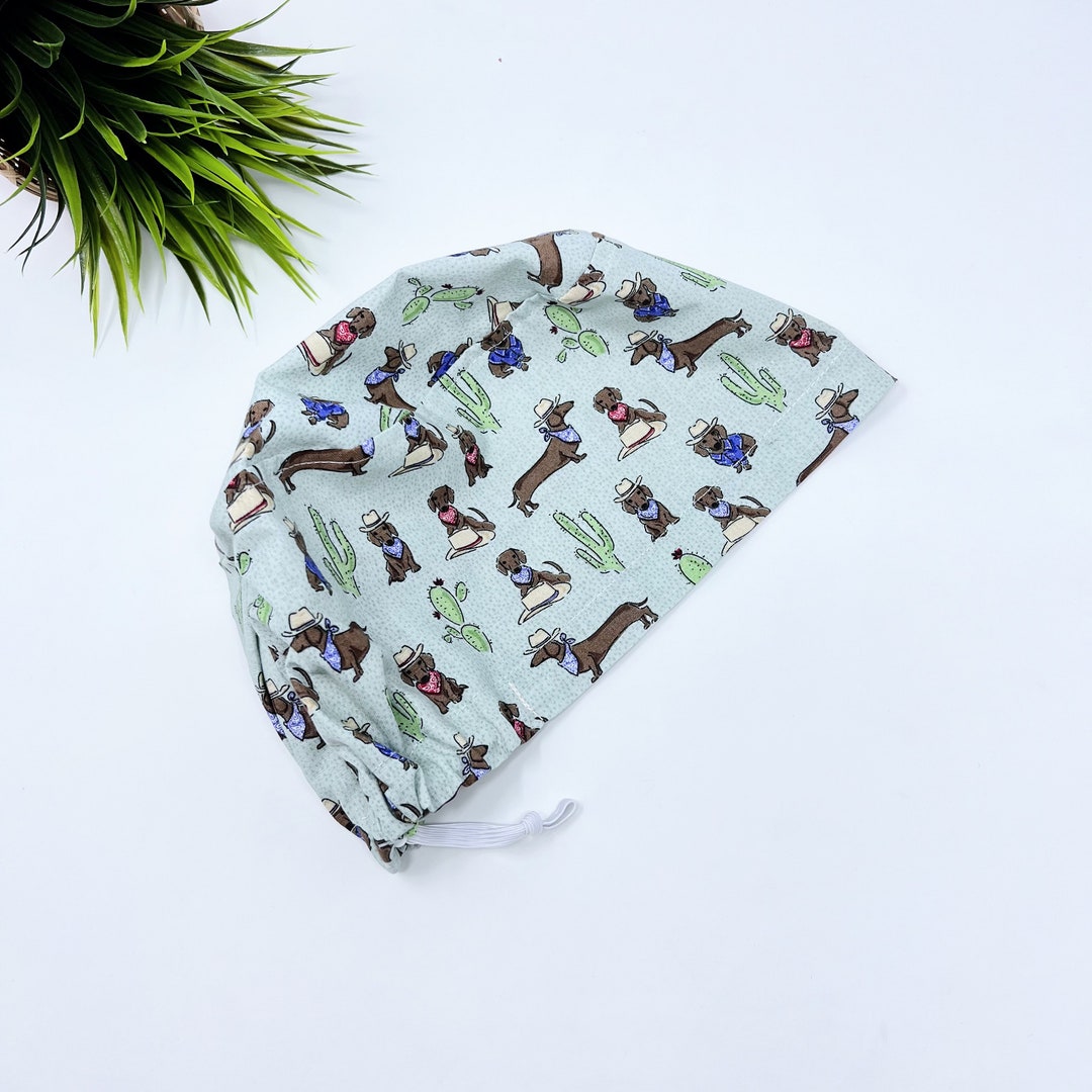 Dachshunds Euro Scrub Cap for Women, Surgical Cap Satin Lined Option Etsy