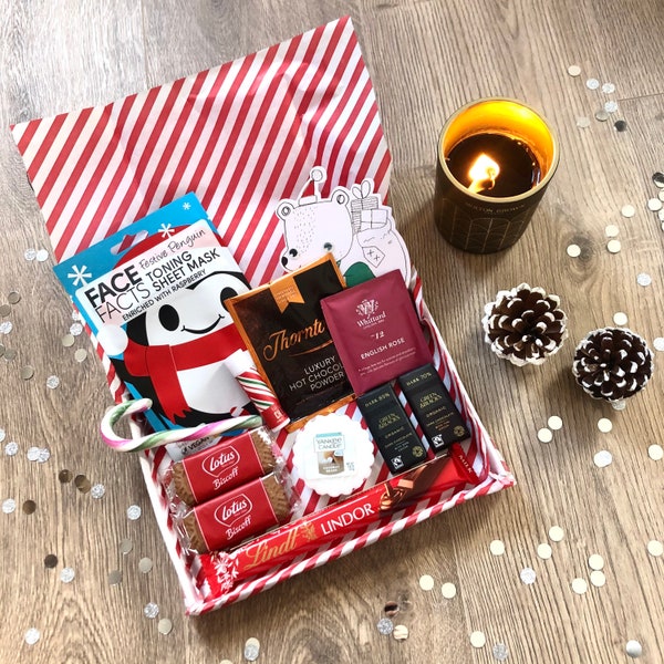 Christmas Gift Box | Treat Box Letterbox Hug in a Box For Her Mum Sister Friend Teacher Thank You Birthday Package Hamper Present Miss You